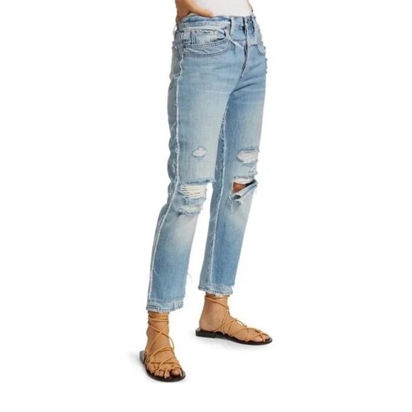 Frame Denim Layered Look Distressed Jeans - Picture 5 of 13